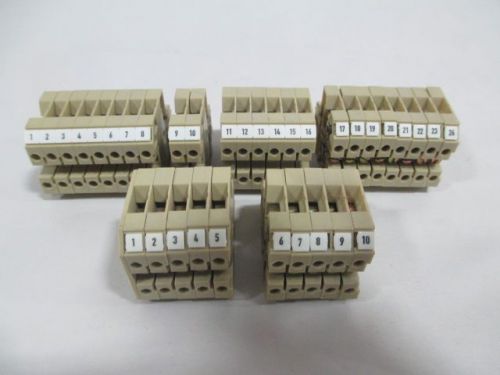 LOT 34 WEIDMULLER SAK 2.5 RAIL MOUNT TERMINAL BLOCK 2.5MM2 D204921