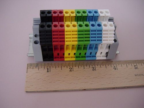 Terminal Block 12 point 6 color din rail hobby train project geek car audio cute