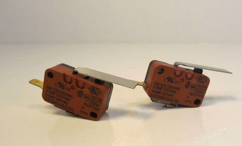 Set of 2 Burgess 12A 125/250 VAC 5E4T125 micro pressure switch 1/3 hp 1/6 hp