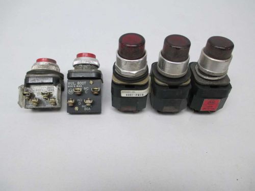 LOT 5 ALLEN BRADLEY ASSORTED 800T-PB16 800T-B6 B6A PUSHBUTTON D373833