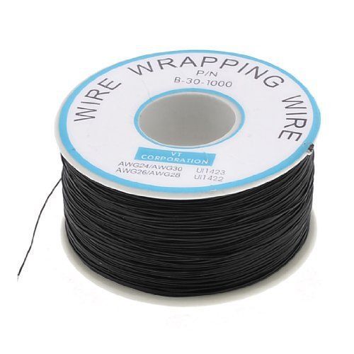 NEW PCB Copper Core Jumper Wire Single Conductor Coil AWG30 820.2 Ft Black