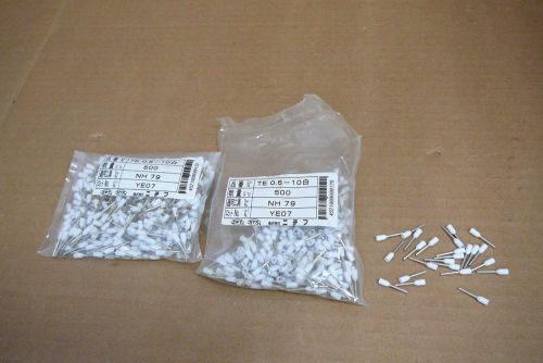 Quantity 890) TE 0.5-10 New In Box NTM Nichifu White Single Wire End Crimp Type