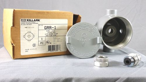 Killark hazardous location 5 hub junction box grr-1 w/ aluminum cord connector for sale