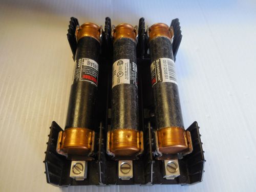 Buss fuse holder w/ fuses r60060-3cr r600603cr 600v 60a 60 a amp frs-r-60 3 pole for sale