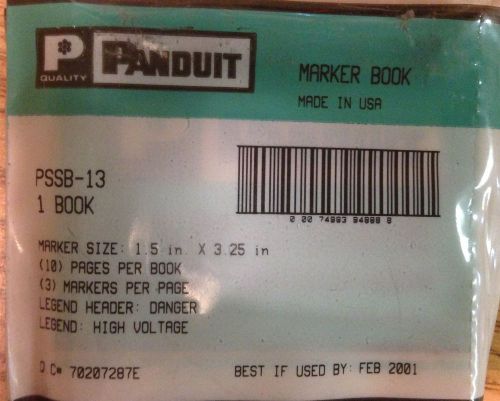 PANDUIT PSSB-13 Marker Book 1.5 in x 3.25 in NEW