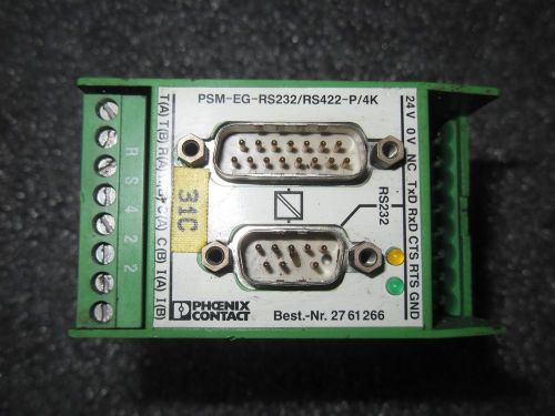 (v48-1) used phoenix contact psm-eg-rs232/rs422-p/4k 2761266 interface converter for sale