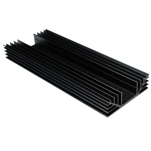 SS6128 TO-3 holes x8 Aluminum Black Heatsink Heat Sink Audio Amplifier