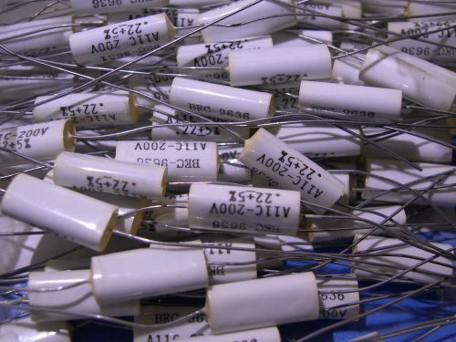 Bec 0.22uf 200v 5% axial film capacitor a11c224j new lot qty: 21 caps for sale