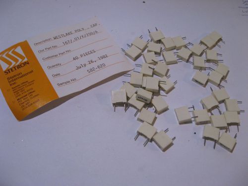 Qty 40 Polyester Film Capacitors .01uF 400V 10% Westlake - NOS