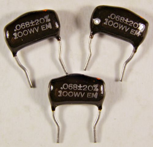 4 el menco mpd .068uf 100wv dipped mylar capacitors nos em guitar tone for sale