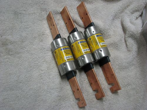 Lot of 3 new bussmann dual peak lps-rk-110sp 110 amp fuses low-peak 600v fuse for sale