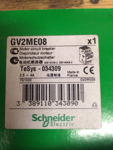 SCHNEIDER ELECTRIC GV2ME08 IEC Manual Starter