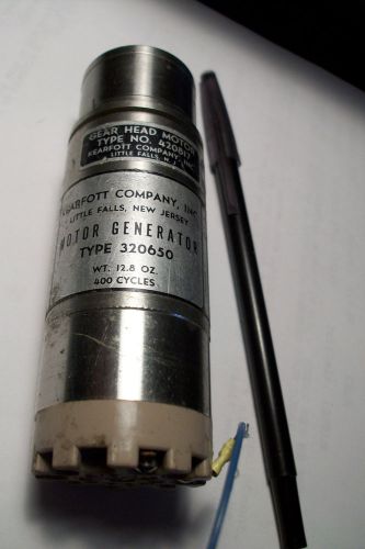 Gear head motor/generator  type 320650 kearfott 400 cycles (from ibm) for sale