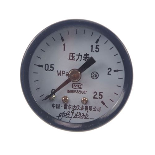 Water Oil Hydraulic Air Pressure Gauge Universal Gauge M10*1 40mm Dia 0-2.5Mpa