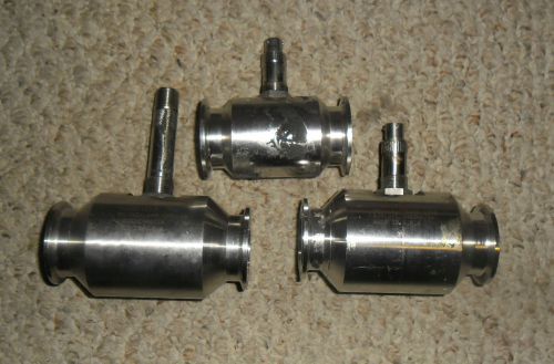 Lot of 3 flowmetrics stainless steel turbine flowmeter for sale