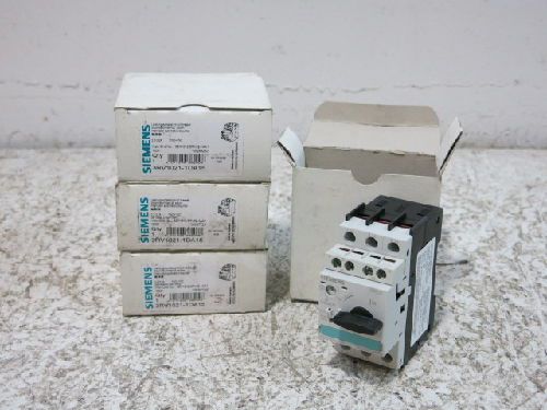 4 SIEMENS 3RV1021-1DA15 CIRCUIT BREAKER/MOTOR PROTECTORS