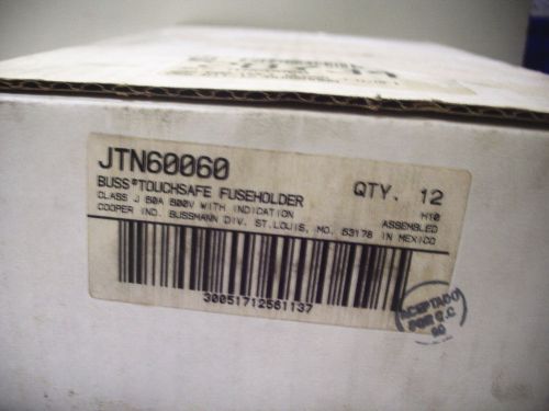 BUSSMANN JTN60060 NEW! QUANTITY! 35-60A LOT OF 12 TYPE J FINGERSAFE FUSE BLOCK