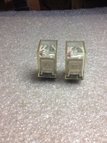 (RR23-4) 2 OMRON MY4ZN-AC110/120 110/120VAC RELAYS