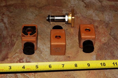 (3) Parker Honeywell Lucifer Solenoid Coil   48-1865B2-F  24v  8W   Set of three