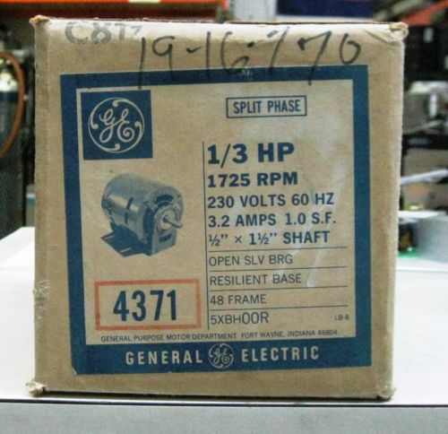 GE 4371 MOTOR 5XBH00R D 1/3-HP 1725-RPM 1Ph 48 230V 60Hz 3.2A