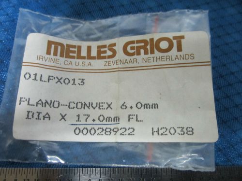 MELLES GRIOT OPTICAL LENS PLANO CONVEX 6 mm DIA FL 17 mm  BIN #3