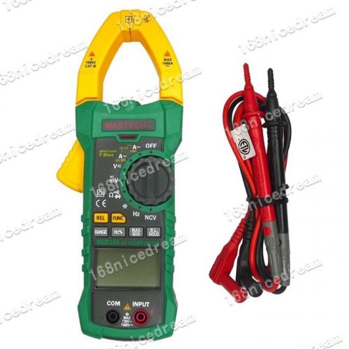 MASTECH MS2015A Digital Clamp Meter AC/DC A/V Res Cap Freq True RMS 1000A N0145