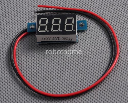 1 Slim Digital Voltmeter Red LED 3.3V -17V Lithium Battery Vehicles Panel Mete