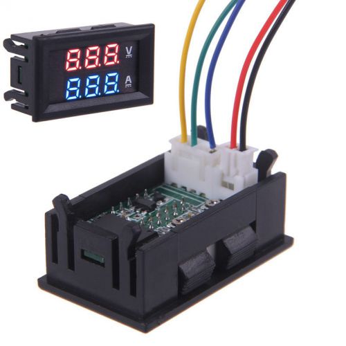 Latest red + blue led 100v 100a dc car digital ammeter voltmeter amp volt meter for sale