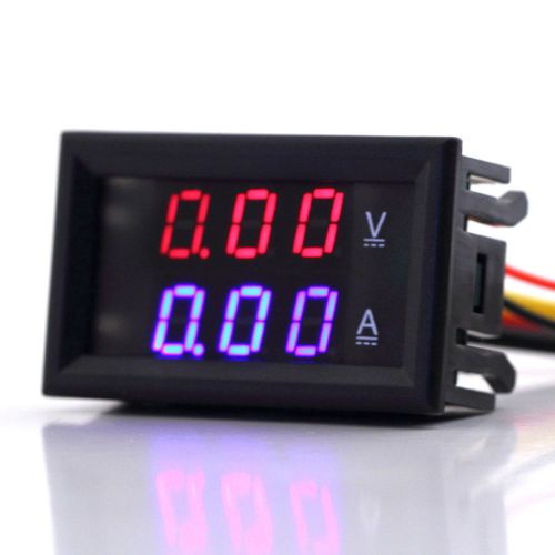 DC 3.5-30V 0-10A Dual LED Digital Volt meter Ammeter Voltage AMP Power HA