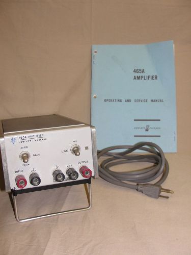 Hewlett packard hp model. 465a amplifier &amp; impedance converter w/manual for sale