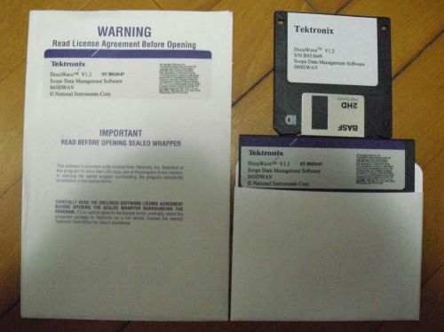 Tektronix DocuWaveTM V1.2 S/N B033649 Scope Data Management Software S60DWAV