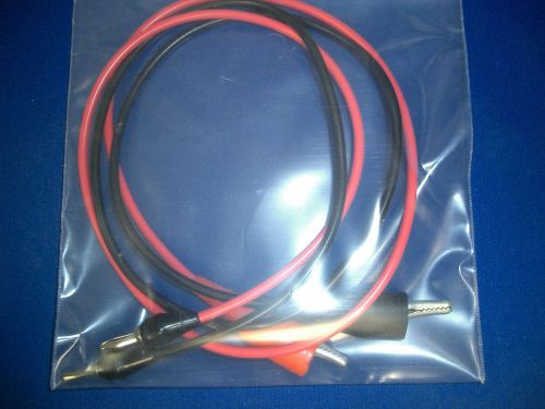 Banana plug to alligator clip Test Leads, 30&#034;, red/black, made for Tektronix TEK