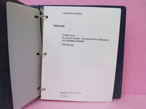 Tektronix 1710B-Series Waveform Monitor Instruction Manual w/schematics (4/93)