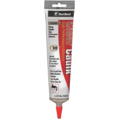 Clear Caulk Adhesive 5.5 Oz 0871 Red Devil, Inc Adhesive Caulk 0871 075339008713