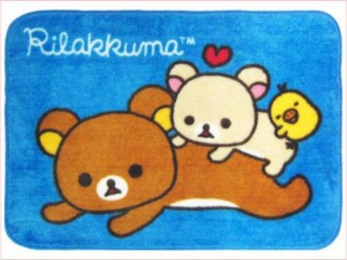 San-x Rilakkuma Carpet Doormat Floor Mat Rug 17&#034;3/4*25&#034;1/2 Blue