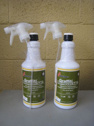 2 New Spartan Skilcraft 32oz Spray Bottles Graffiti Remover SAC Free Shipping