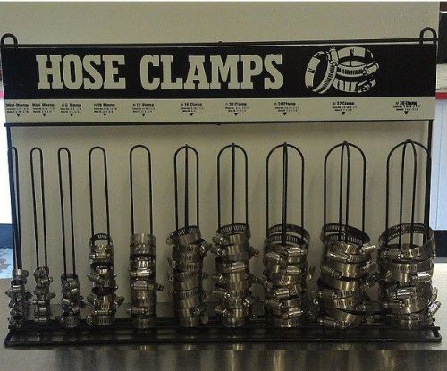 100PC HOSE CLAMP ASSORTMENT W/RACK