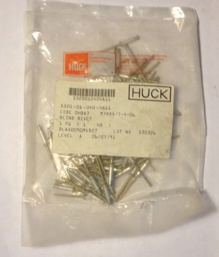 100 each aluminum blind rivets huck aviation type m7885/7-4-06 new! for sale