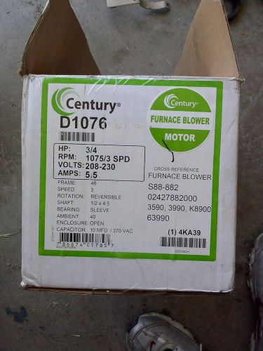 Century (formerly a.o. smith) d1076 3/4 hp 208-230v direct drive blower motor for sale