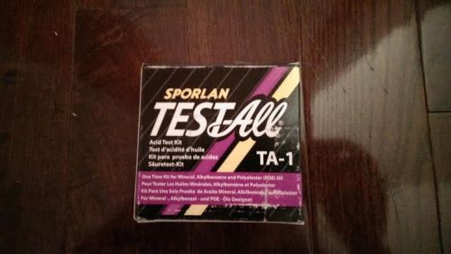 Sporlan test all acid test kit ta-1 new in box for sale