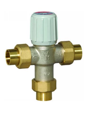 Honeywell-Sparco 3/4&#034; AM101-US-1 Sweat Union Mixing Valve (70-145 F, 3.9 Cv)