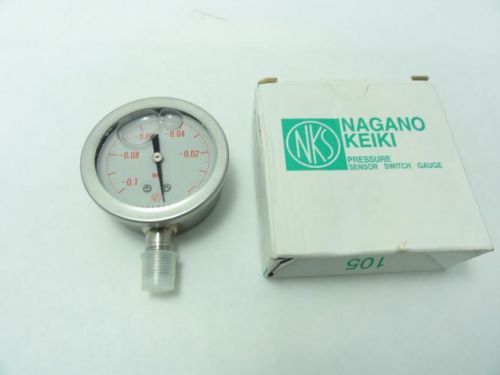 140568 New In Box, Nagano Keiki GV50-173 Vacuum Gauge, -0.1 Mpa