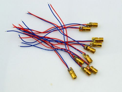 5pcs 650nm 6mm 5V 5mW Red Laser Dot Diode Module Copper Head