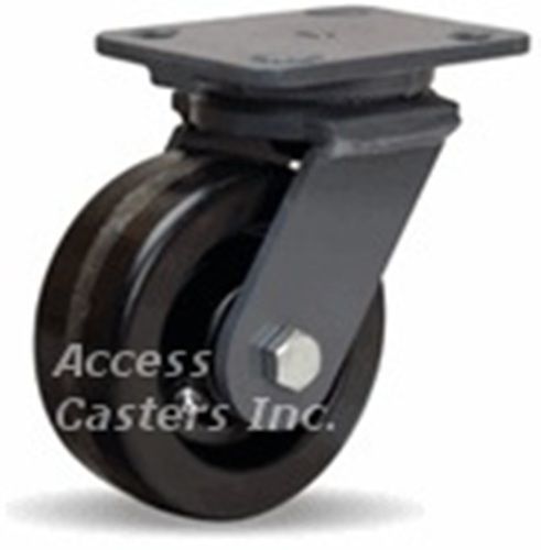 S-WH-5P 5&#034; x 2&#034; Hamilton Swivel Plate Caster, Phenolic Wheel, 1000 lbs Capacity