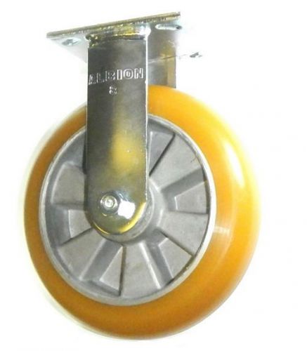 Heavy duty rigid caster with polyurethane on aluminum 8&#034; x 2&#034; 1200# capacity for sale