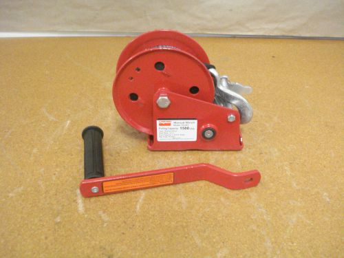 Manual Ratcheting Winch, 1500 Lb Capacity, Spur Gear, 4.2:1 Ratio  (17D)