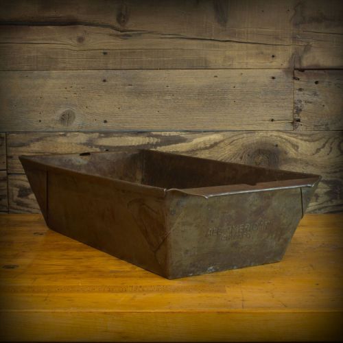 Vintage Industrial Steel Storage Bin Box Organizer Tote Drawer Planter