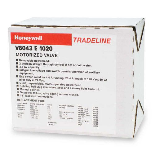 Honeywell  V8043E1020 1&#034; Sweat Zone Valve (Connection = 18&#034;