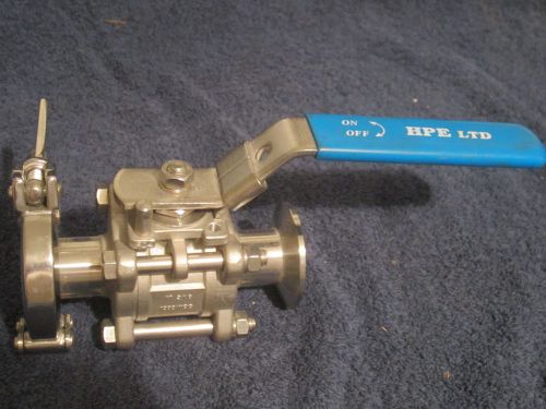 Hpe  ltd 1000 wog 1 inch dn25 stainless steel ball valve with one ss clamp. for sale