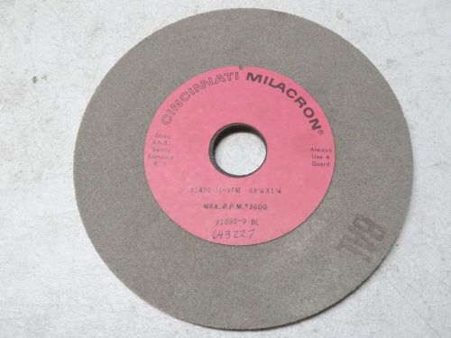 New cincinnati/milacron 8&#034; x 1/4&#034; x 1-1/4&#034; gray grinding wheel 32a60-i6-vfm for sale